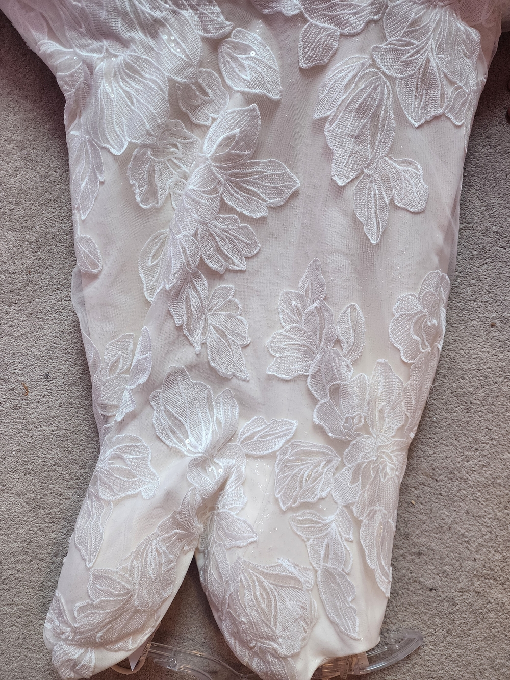 Casablanca Goldish White Wedding Dress